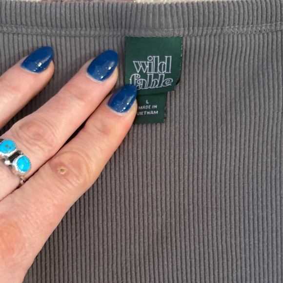 Wild Fable Ribbed Gray Top - Picture 2 of 2